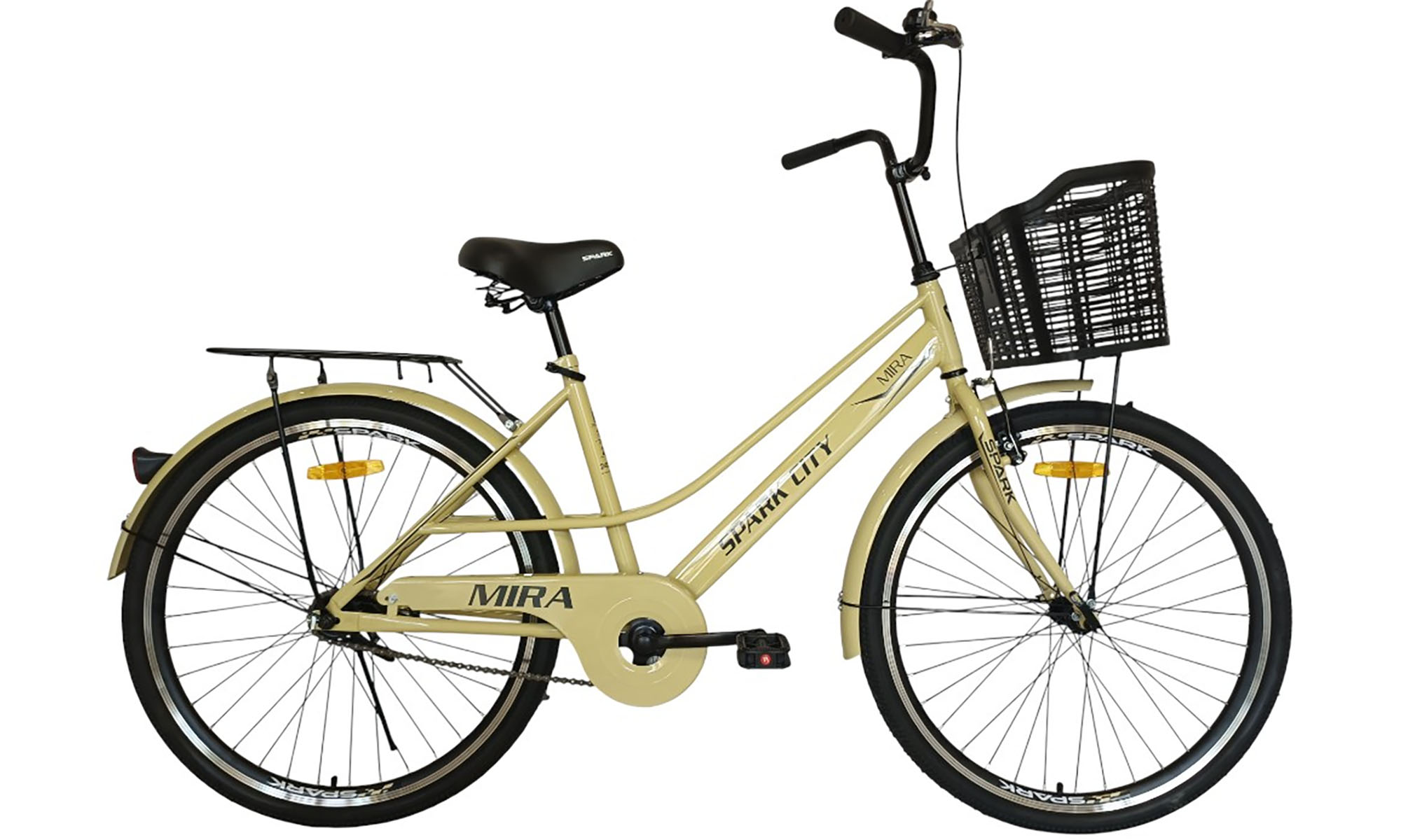 Велосипед SPARK CITY MIRA 26", размер M, рама - 17", год 2026, желтый 