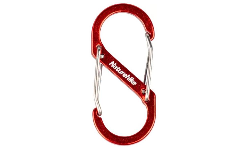 Карабін багатофункціональний Naturehike S-type NH20GS004, 5см, червоний 