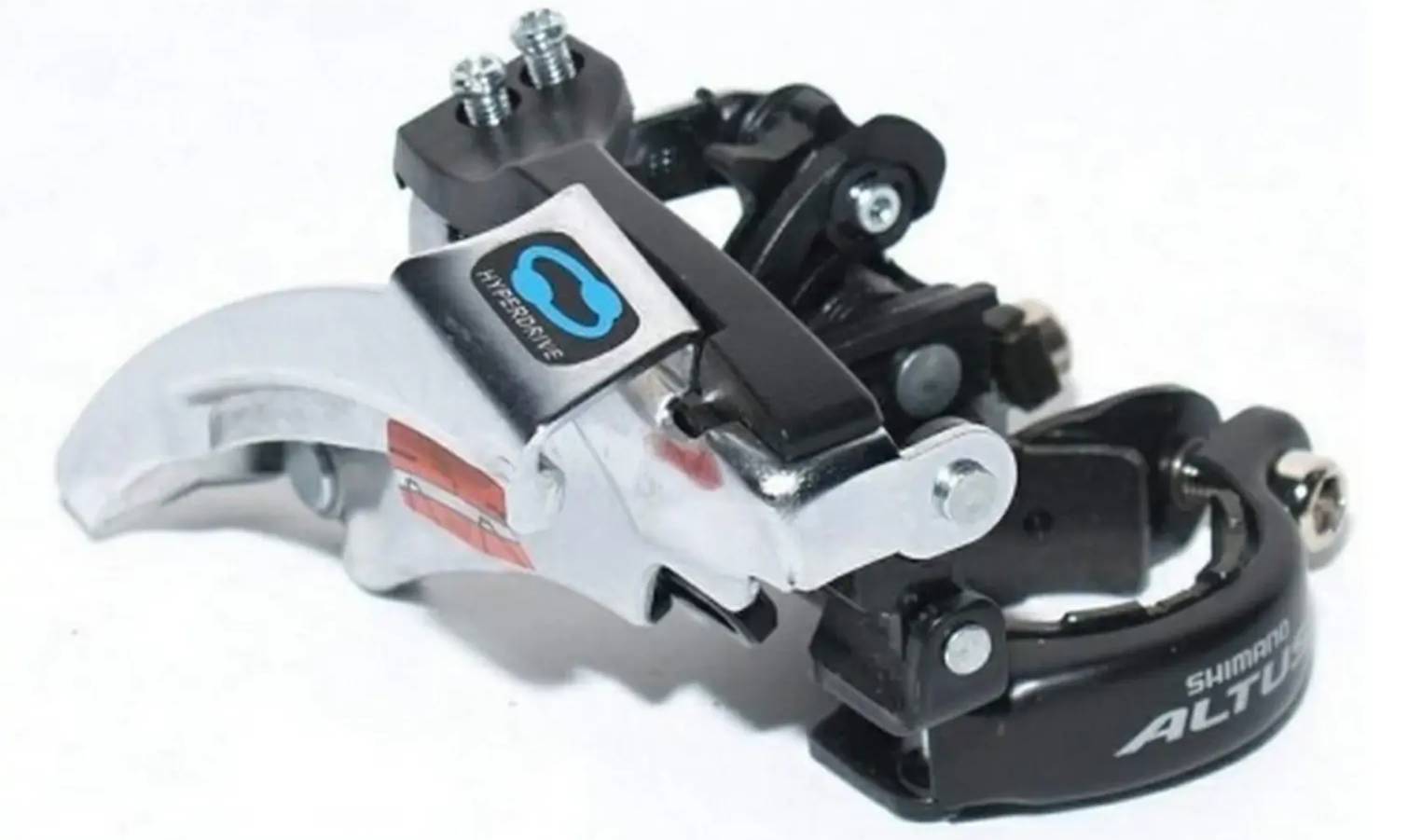 Переключатель передний SHIMANO FD-M310, универсальная тяга, нижний хомут, max-48T, хомут 34.9мм (адаптер 31.8мм) серебристый с черным Переключатель передний SHIMANO FD-M310, универсальная тяга, нижний хомут, max-48T, хомут 34.9мм (адаптер 31.8мм) серебристый с черным
