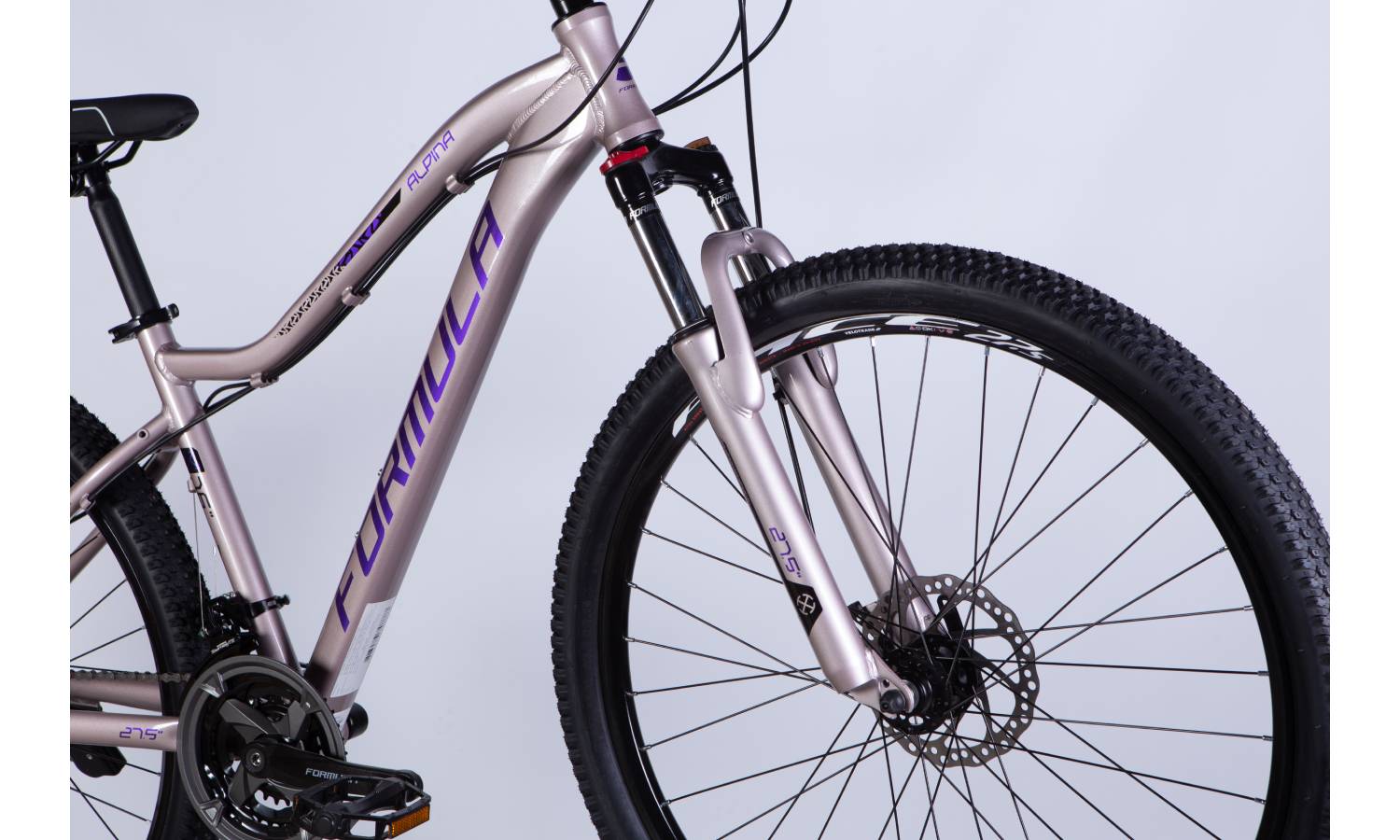 Велосипед Formula ALPINA DD FR 27.5", размер S рама-16" 2025, серо-фиолтеовый 4