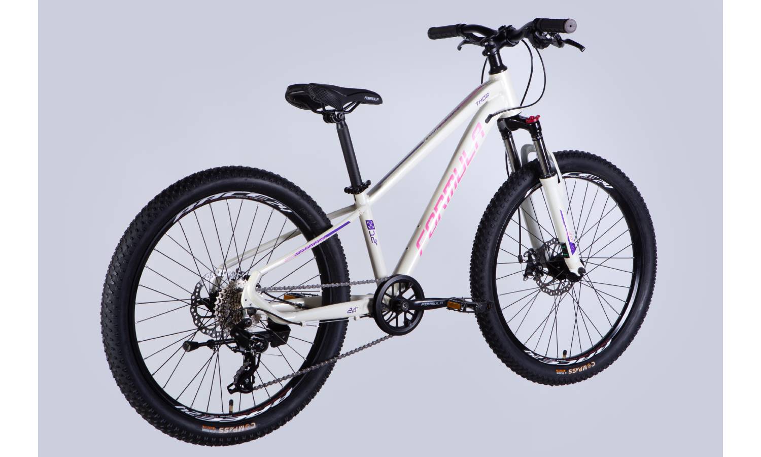 Велосипед Formula THOR DD 24" размер XXS рама 12" 2025 бело-розовый 2