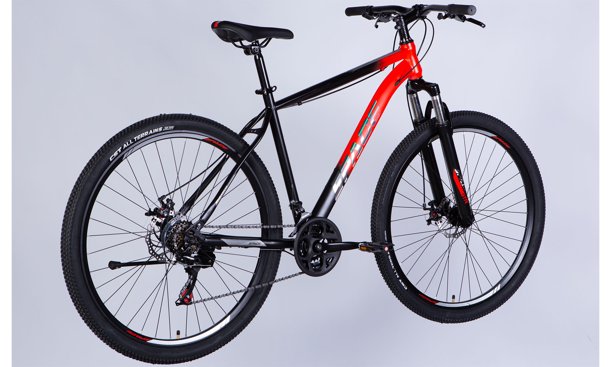 Велосипед SPACE MARS DD FR, 29", ST, рама 20", 2025, красно-черный 7