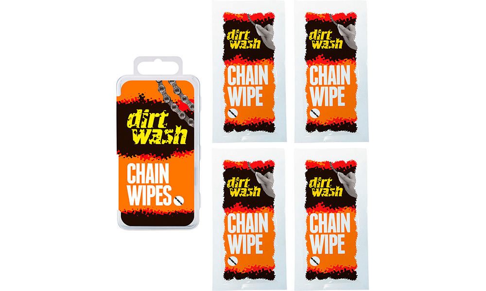 Фотография Салфетки для чистки цепи Weldtite Dirtwash Chain Wipes 4 шт