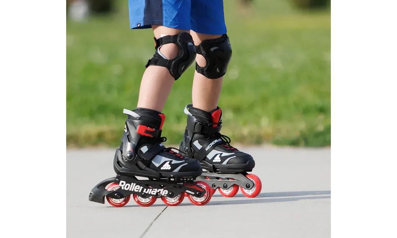 Ролики Rollerblade Microblade black-red 33-36.5 6 Ролики Rollerblade Microblade black-red 33-36.5 6