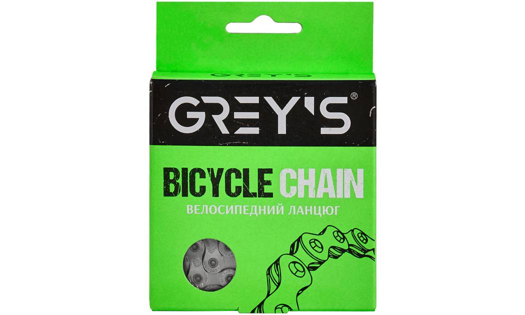 Ланцюг велосипедний Grey's 9шв. S9 Silver/Silver, 116 ланок 2
