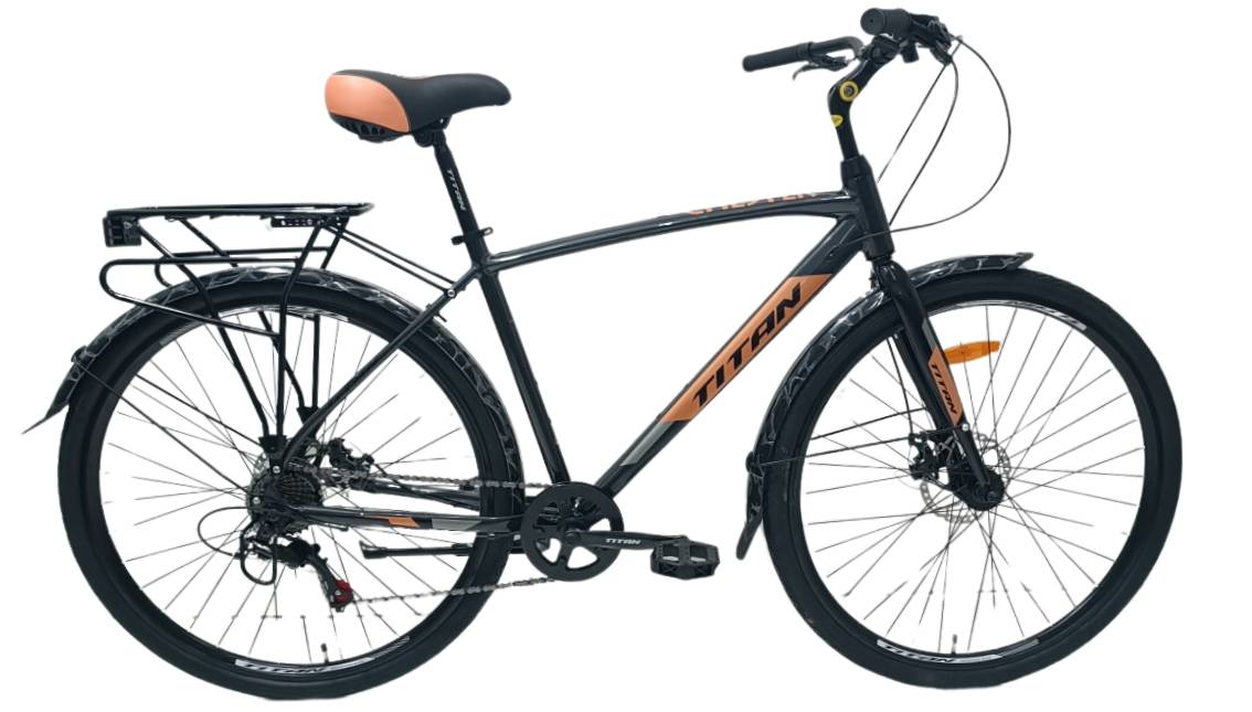 Фотографія Велосипед Titan Chester 28", розмір L рама 19" (2024), Сіро-коричневий