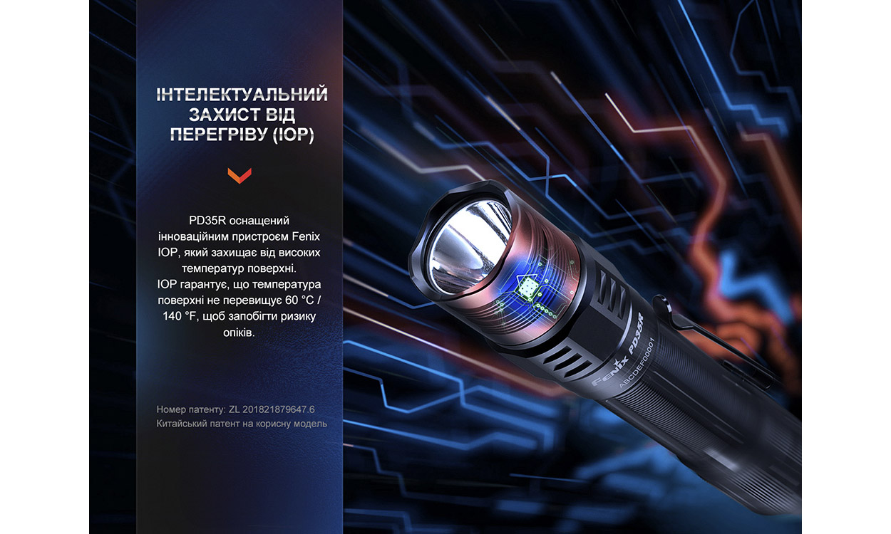 Фонарь тактический аккумуляторный Fenix PD35R 9