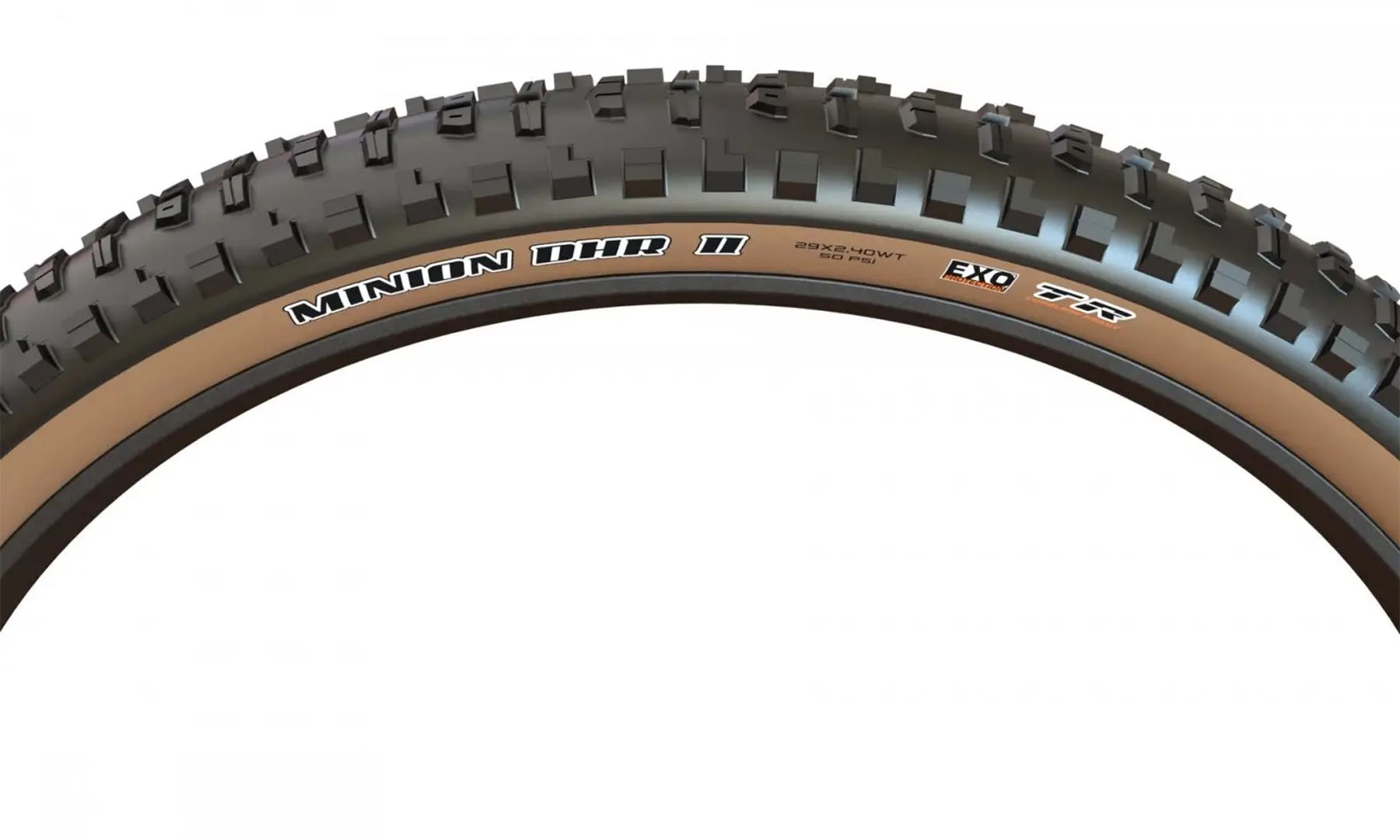 Покрышка MAXXIS MINION DHR II  29X2.60 (66-622) TPI-60 Foldable EXO/TR/TANWALL, черно-коричневая 3