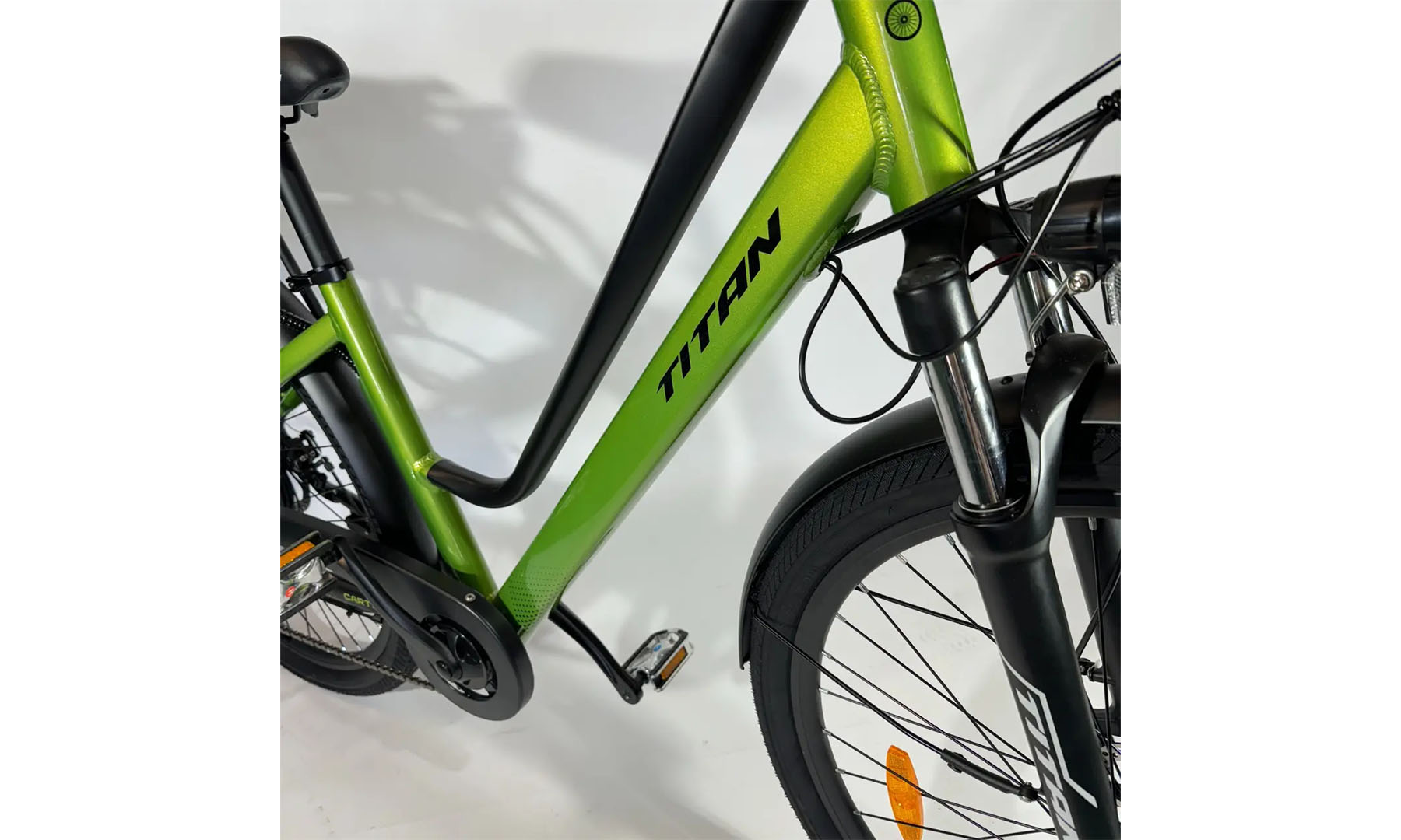 Электровелосипед E-Titan Carte 29" рама M (17") Зеленый-Черный 8