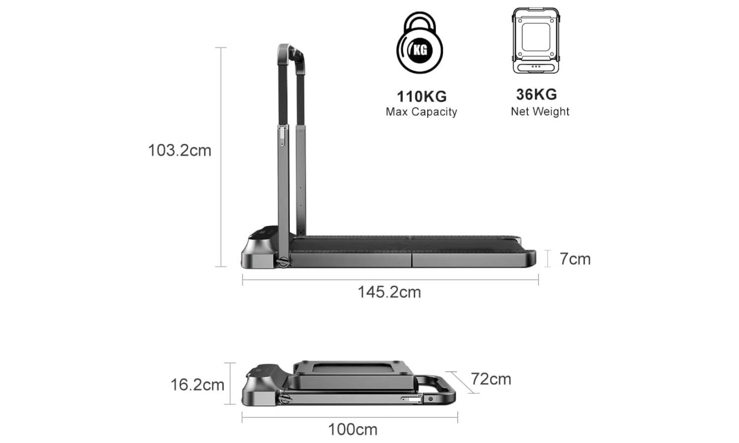 Беговая дорожка KingSmith TRR2FB Walkingpad Treadmill 13