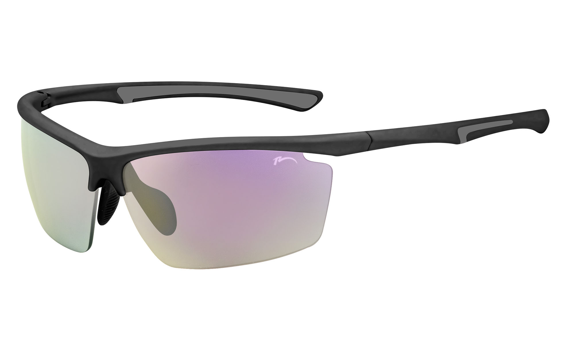 Окуляри дитячі Relax Quarry чорні матові, лінза smoke (PC ), red mirror, кат. 2 