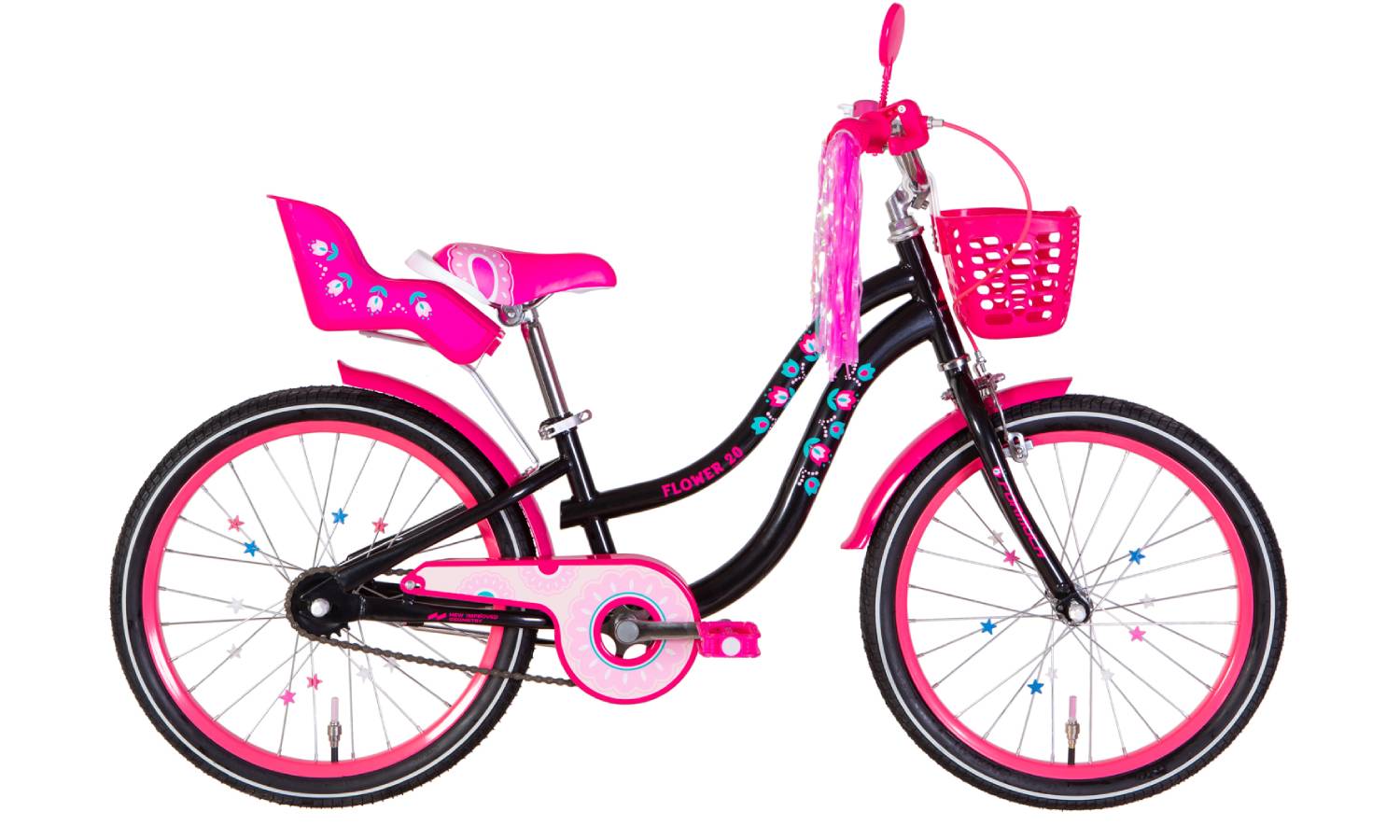 Фотографія Велосипед Formula FLOWER PREMIUM 20" рама 10" 2024 Черно-розовый