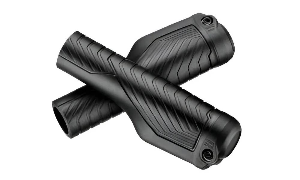 Грипсы VP VPG-ER07, анатомические 138 мм, с одним замком, черные 