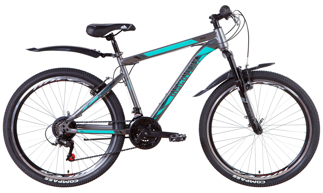 Велосипед Discovery TREK AM Vbr 26" (2021) 2021 Серо-зеленый 2