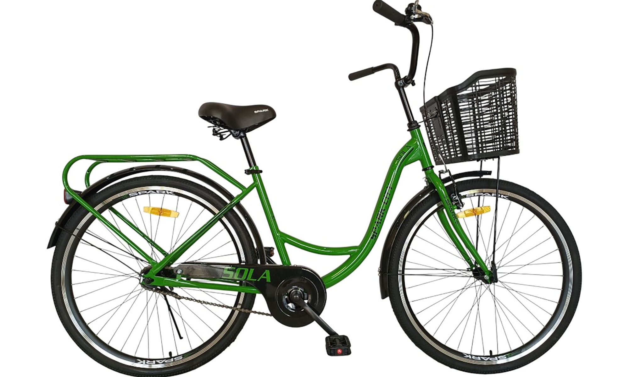 Велосипед SPARK CITY SOLA 26", размер M, рама - 17", год 2026, зеленый Велосипед SPARK CITY SOLA 26", размер M, рама - 17", год 2026, зеленый