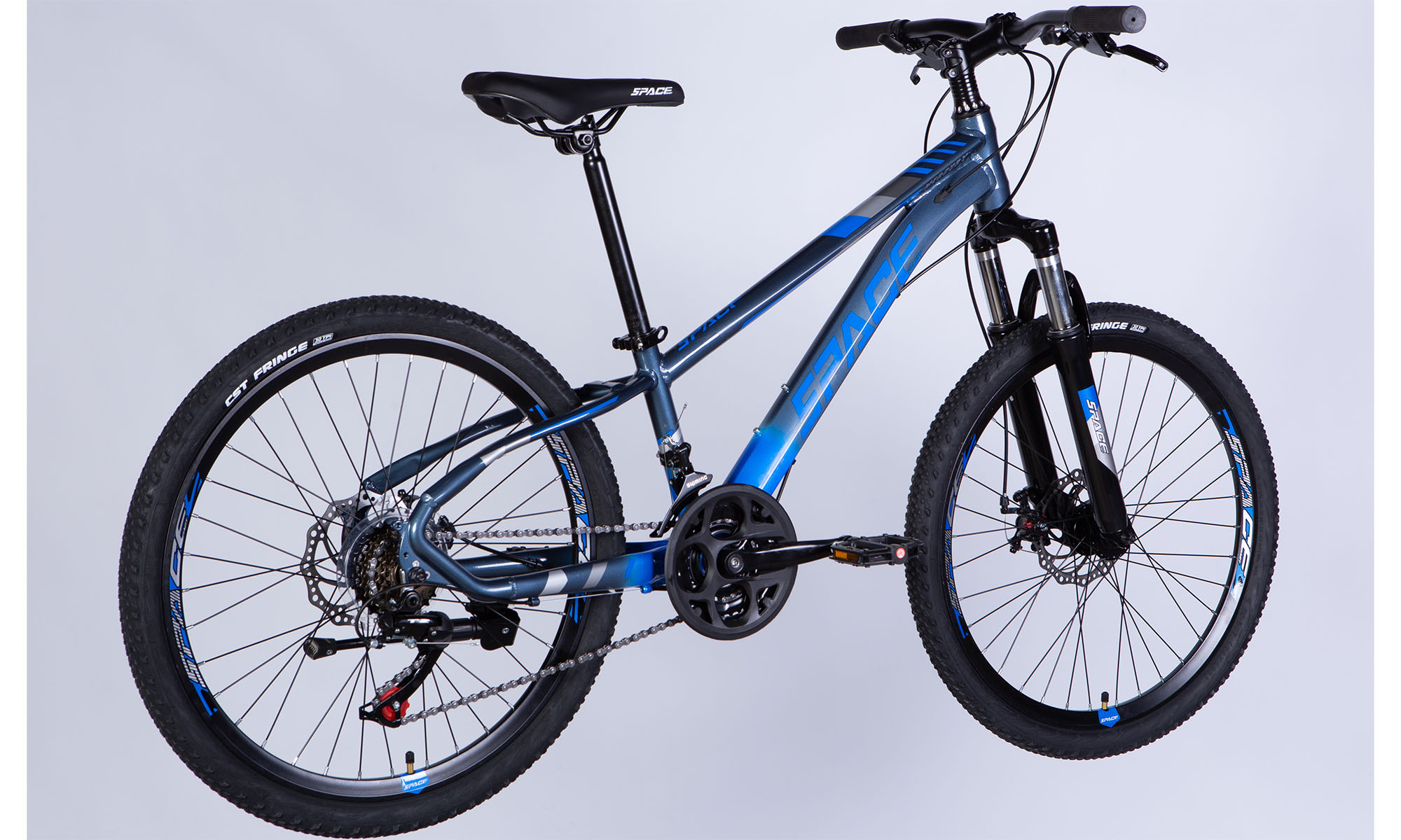 Велосипед SPACE MERCURY DD FR, 24", размер XXS, рама-11", год 2026, серо-синий 4