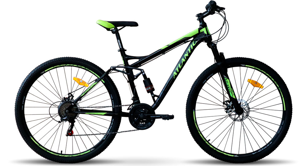 Фотография Велосипед Atlantic Arkon NX 29" размер L рама 19 2023 Черно-салатовый