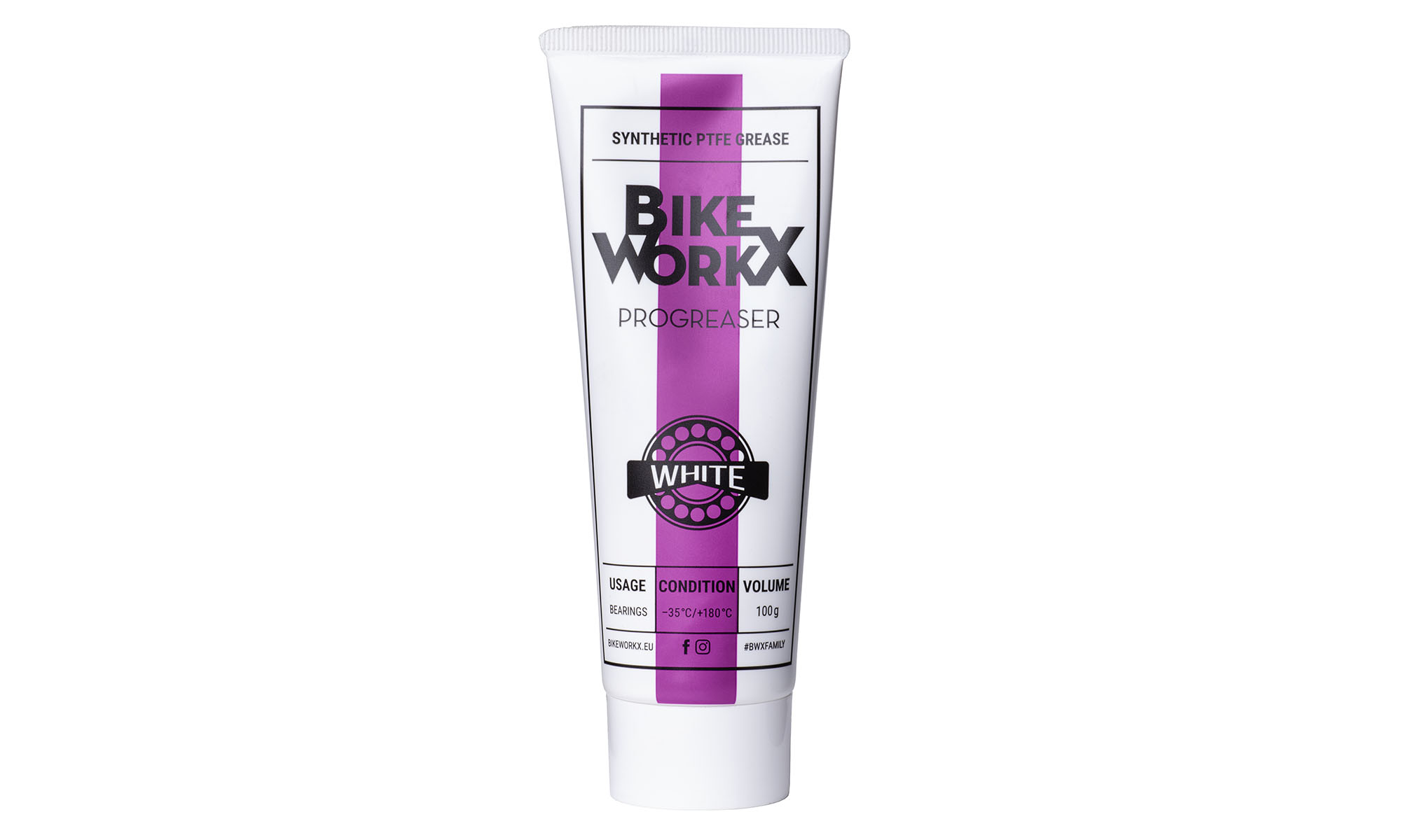 Смазка густая BikeWorkX Progreaser White, з PTFE, 100 г