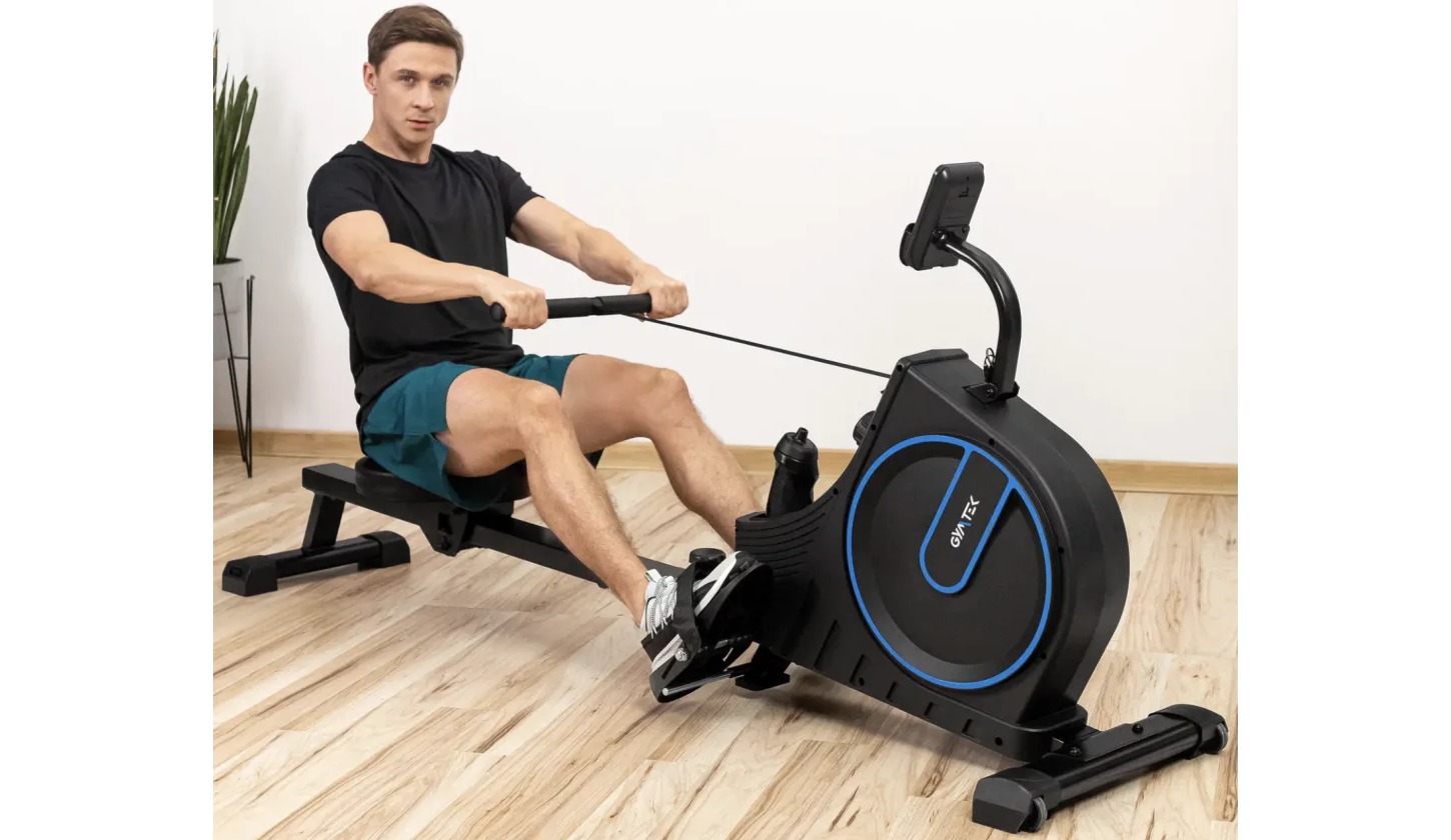 Фотография Гребной тренажер Gymtek XR1000 магнитный синий 10