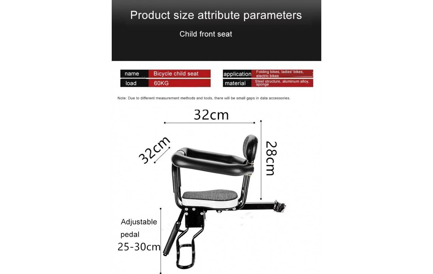 Велокрісло дитяче Child Seat універсальне 4