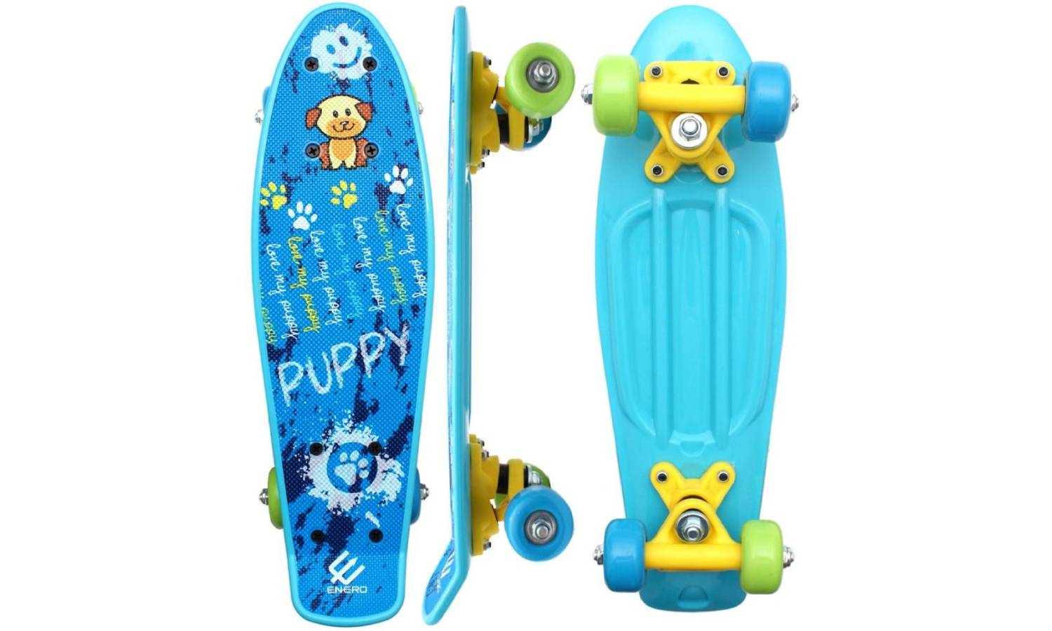 Пенніборд Enero Mini Puppy пластиковий 42см синій 2 Пенніборд Enero Mini Puppy пластиковий 42см синій 2