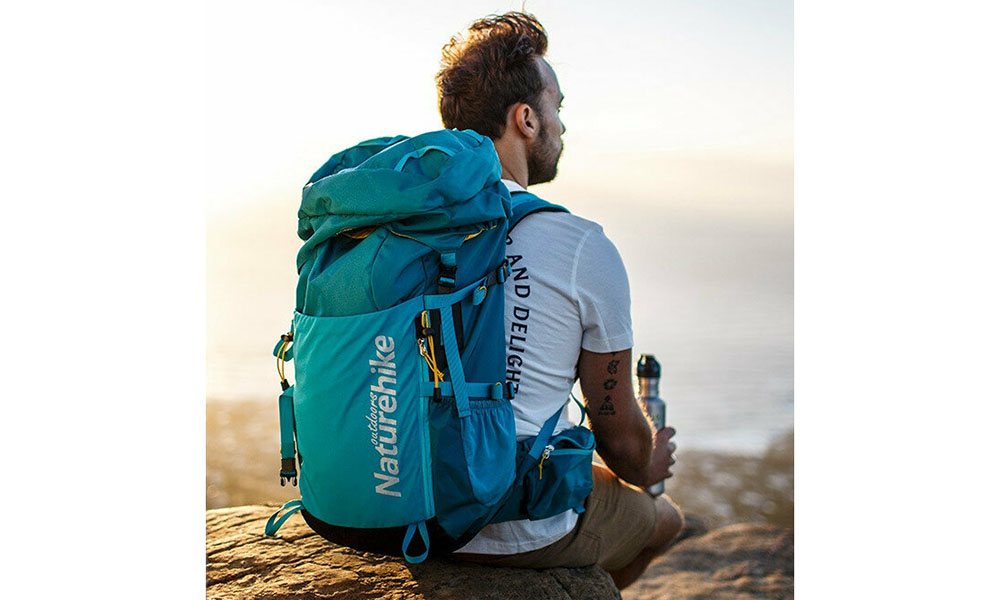 Рюкзак туристический Naturehike NH18Y045-Q, 45 л, голубой 4