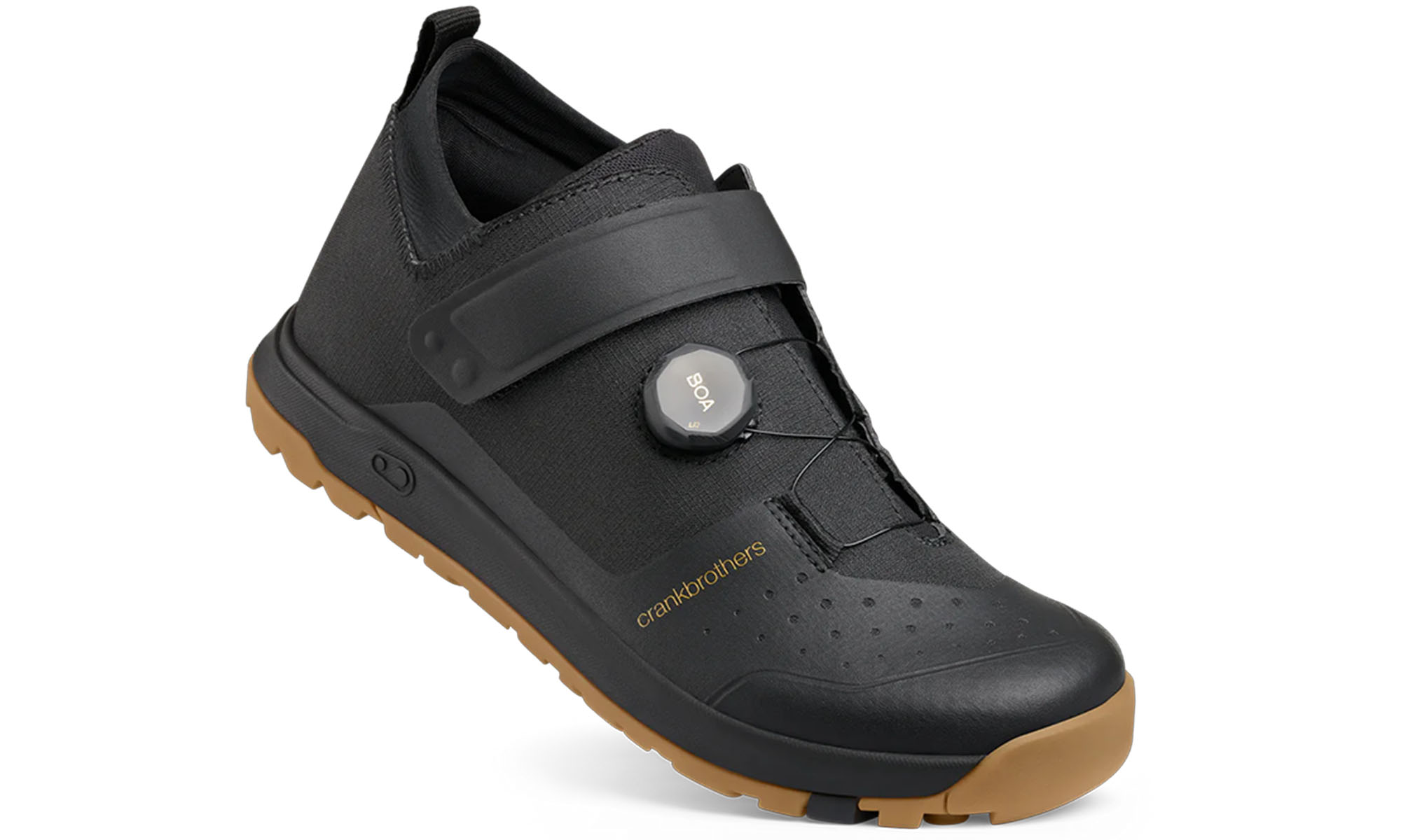 Велообувь CrankBrothers SHOES STAMP TRAIL BOA BLACK / GOLD - GUM OUTSOLE, размер 9.5 US (42.5-43 EU) 