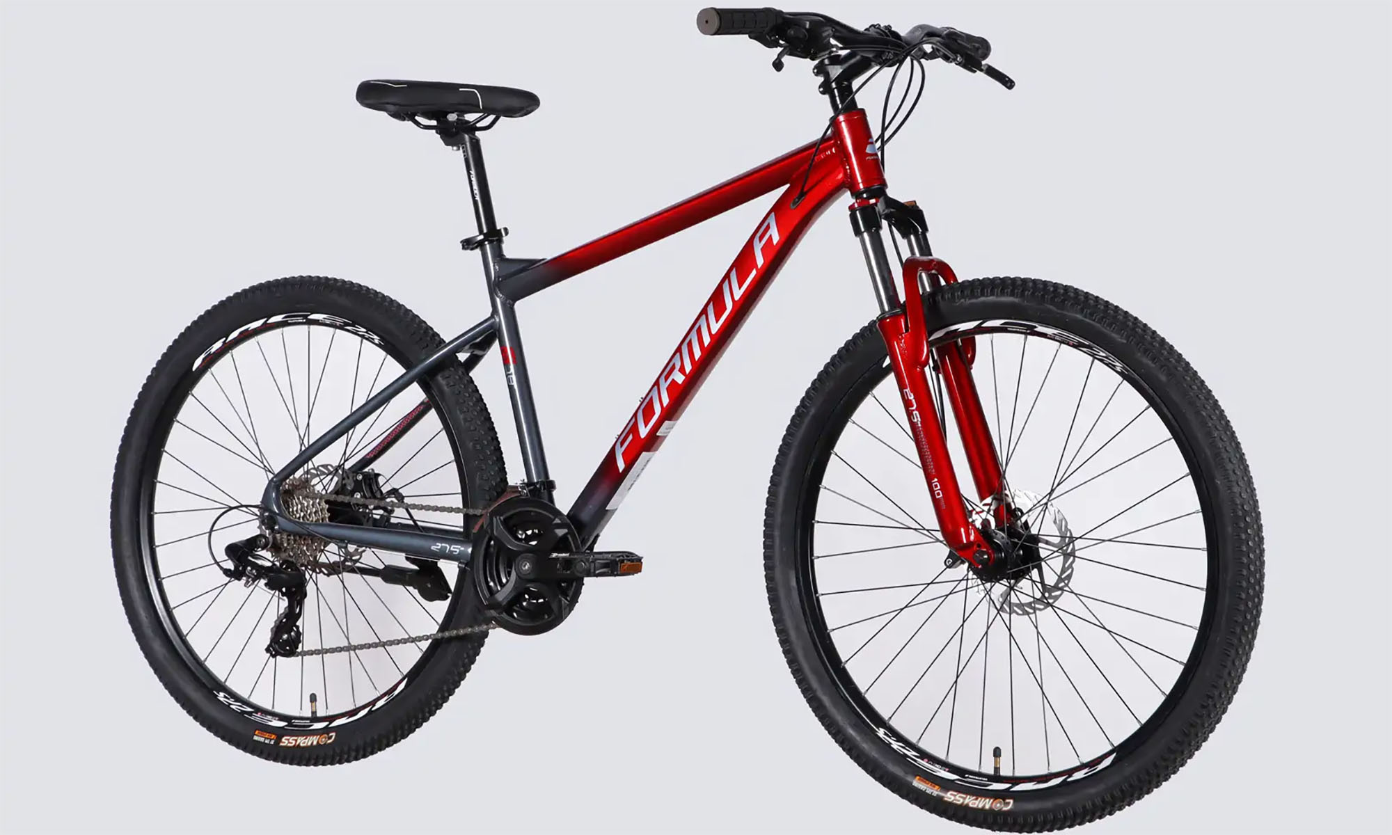 Велосипед Formula F-1 DD CS, 27.5", размер M, рама-18", год 2026, красно-серый 5