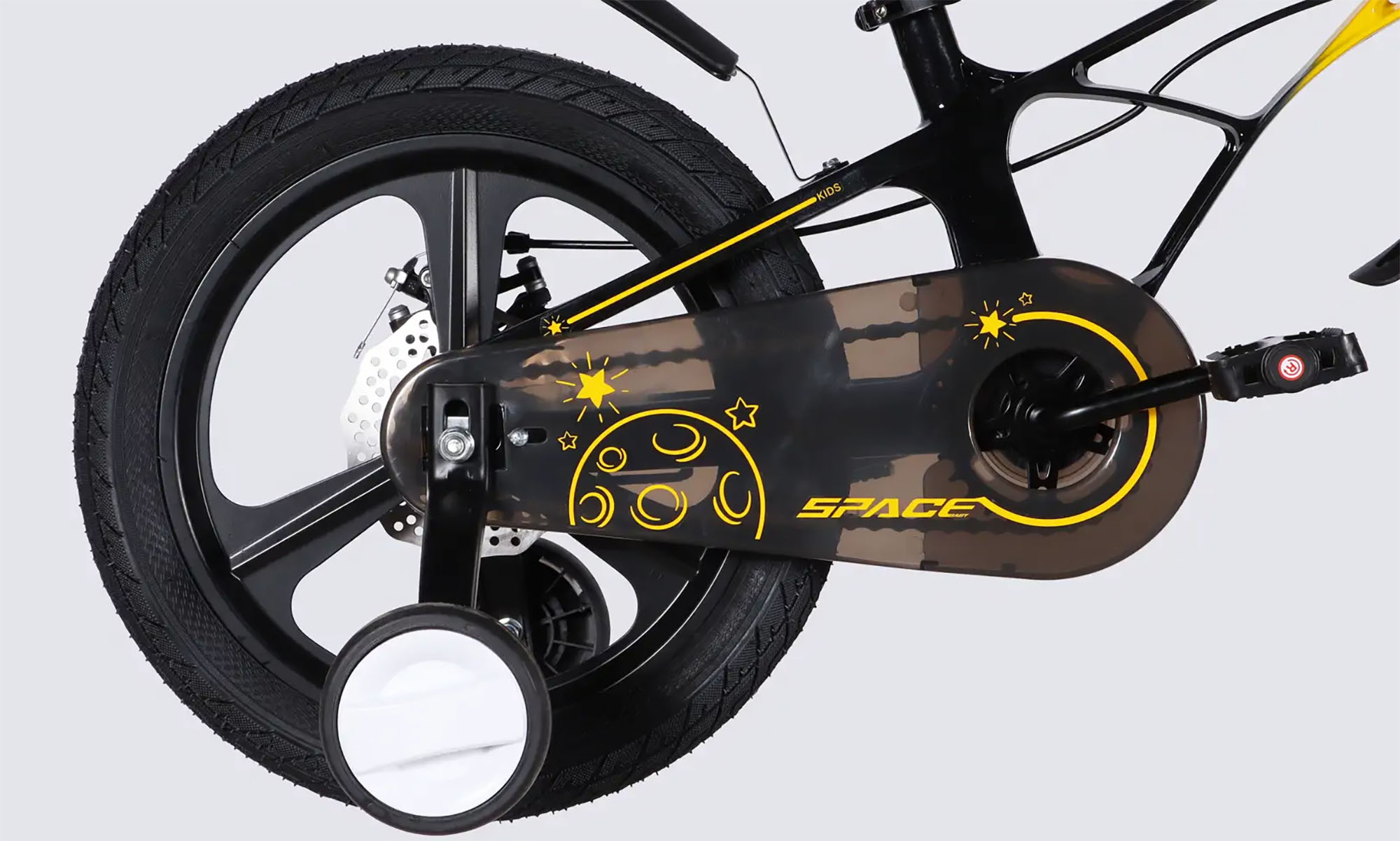 Велосипед SPACE KID ANDROMEDA DD 16", размер XXS, рама-9", год 2026, желто-черный 4 Велосипед SPACE KID ANDROMEDA DD 16", размер XXS, рама-9", год 2026, желто-черный 4