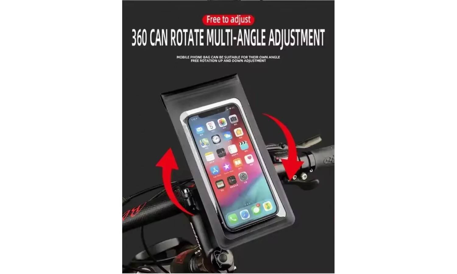 Велодержатель Widely для телефону 6- 6,5", черный 2