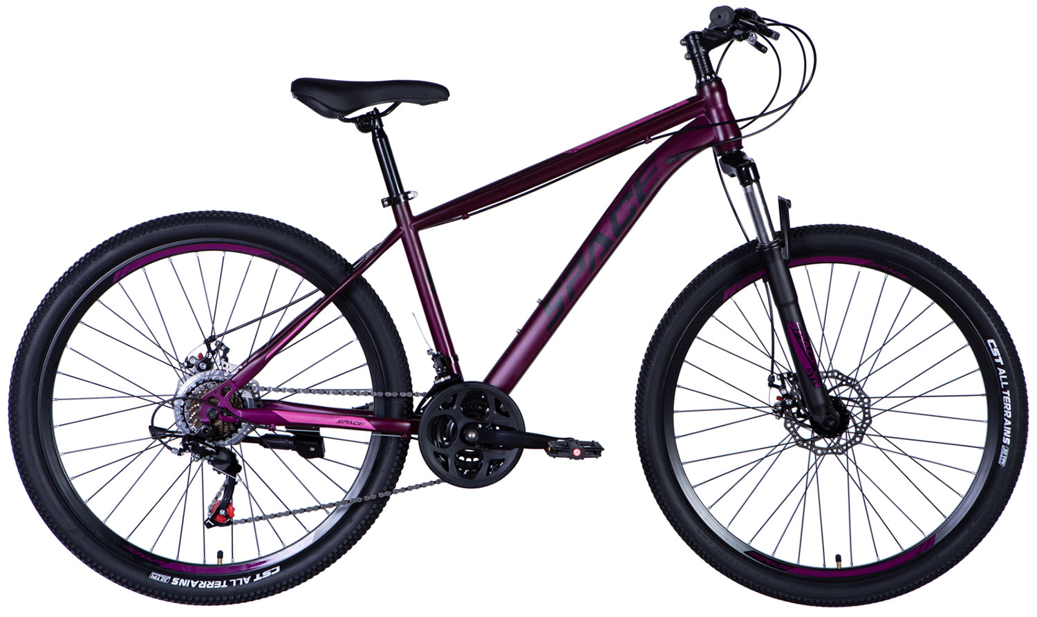 Фотография Велосипед SPACE MARS AM DD 27,5" размер М рама 17 2024 Фиолетовый