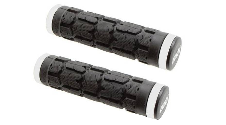 Грипсы ODI Rogue MTB Lock-On Bonus Pack черные с белыми замками 