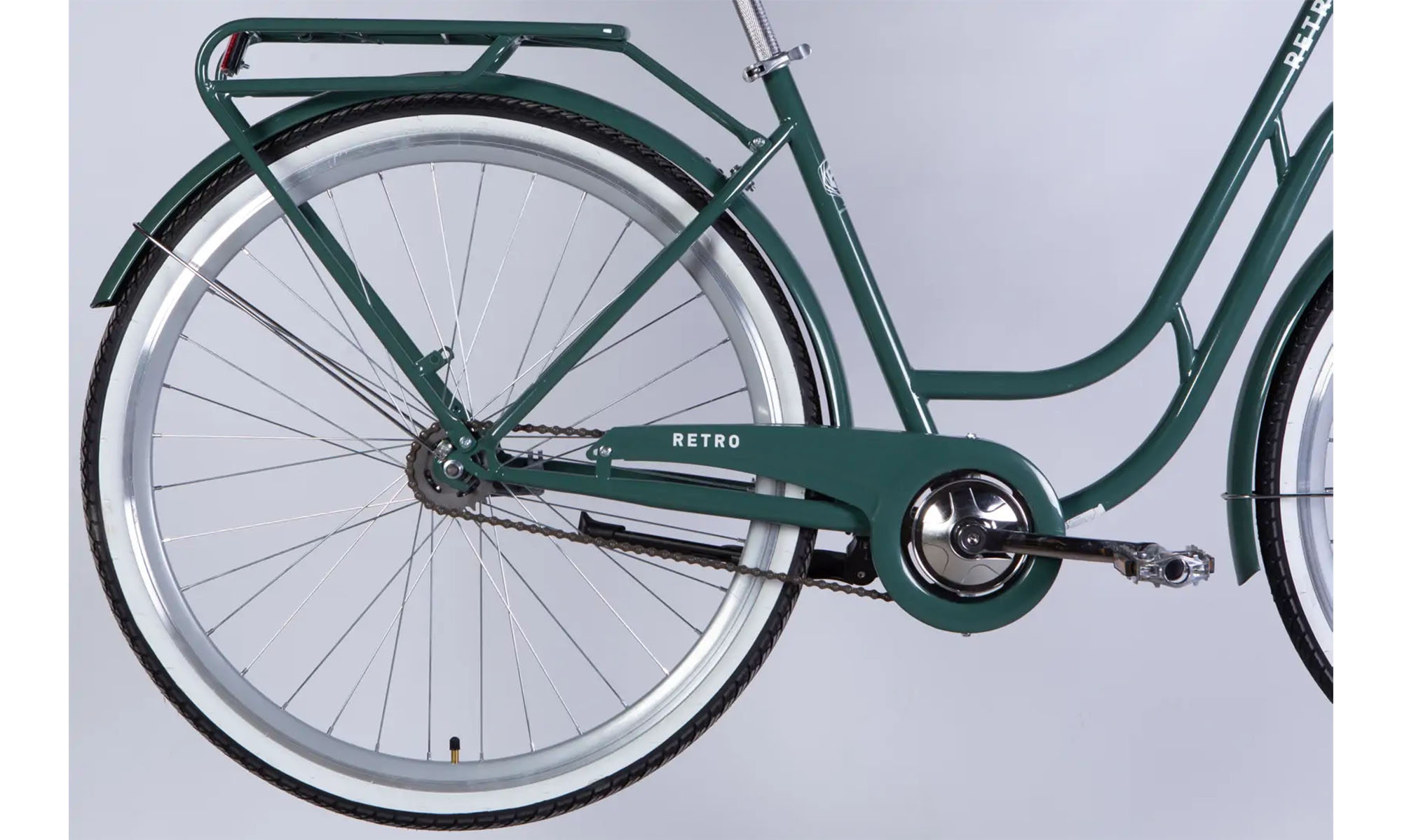 Велосипед Dorozhnik RETRO Velosteel 28", розмір L, рама-19", рік 2026, зелено-сірий 2