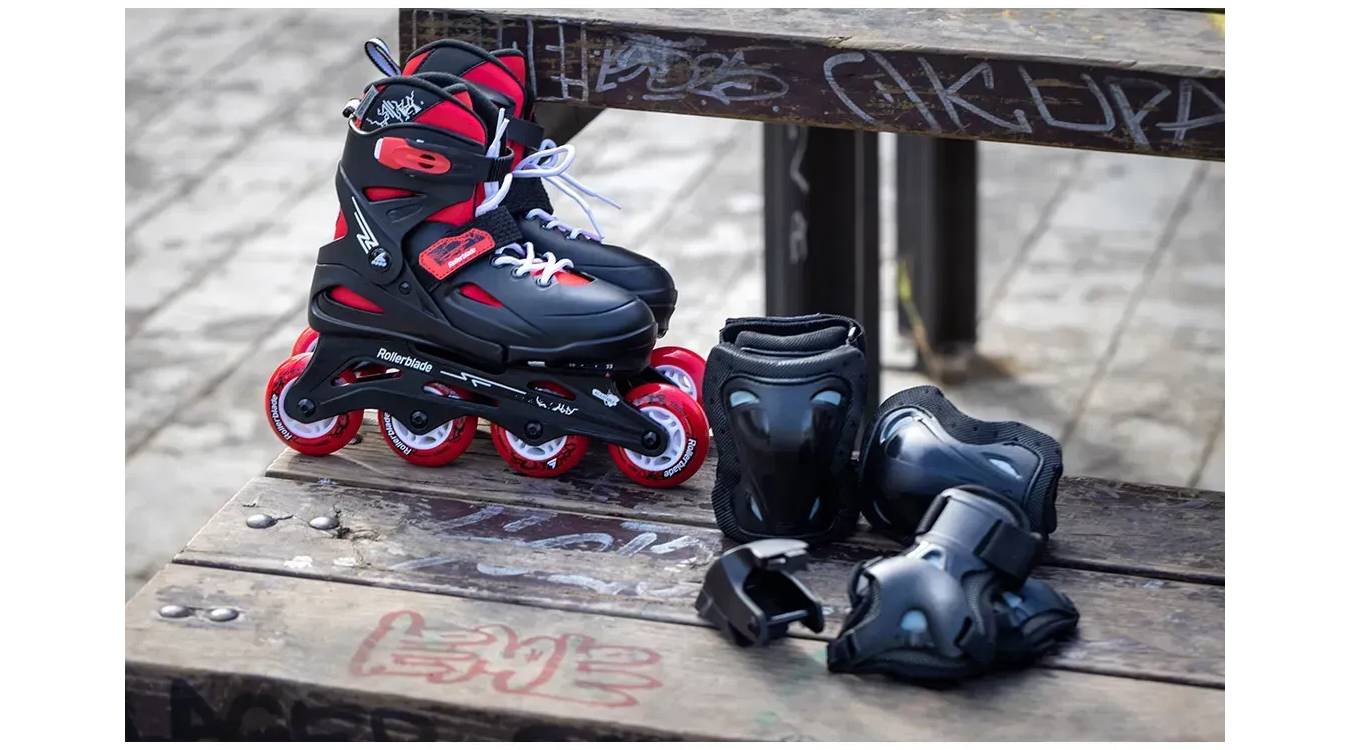 Ролики Rollerblade Fury Combo 2023 black-red 33-38 2