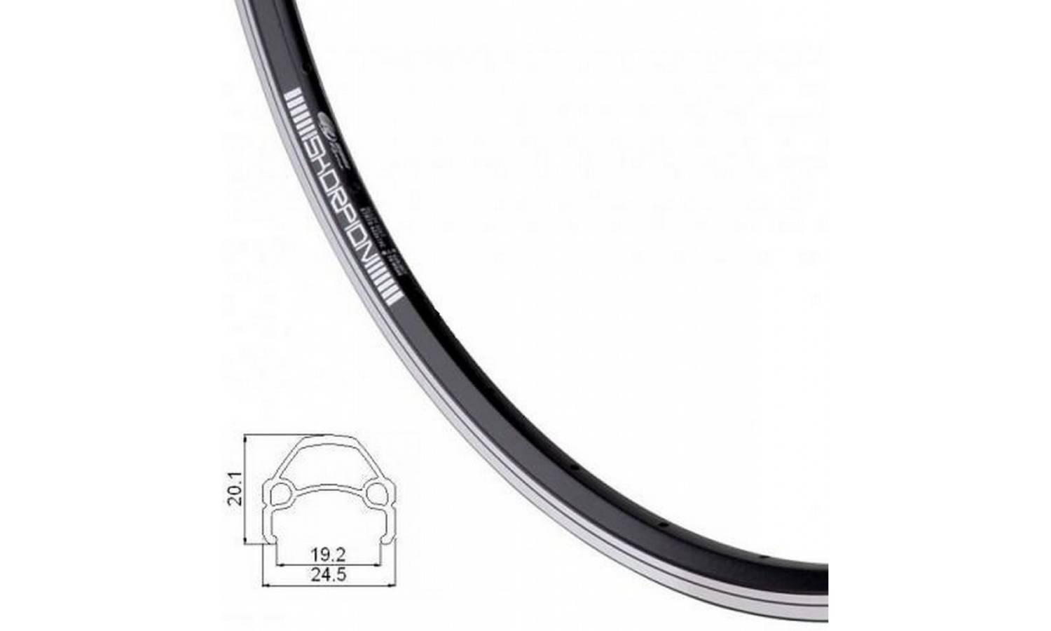 Обод Rodi Skorpion 28" 622 x 19мм. 32 шп.черный 2 Обод Rodi Skorpion 28" 622 x 19мм. 32 шп.черный 2