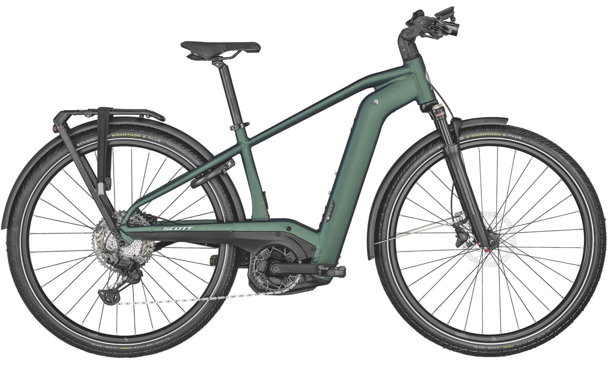 Электровелосипед SCOTT Sub eRIDE EVO Men 28", размер XL, год 2022, зеленый Электровелосипед SCOTT Sub eRIDE EVO Men 28", размер XL, год 2022, зеленый