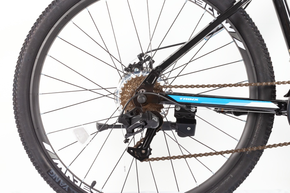 Фотография Велосипед Trinx M100 26" размер XS рама 13.5 2022 Black-Blue-White 7