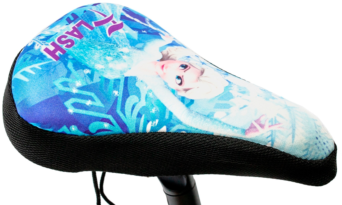 Фотография Накладка на детское седло FROZEN с гелевым наполнителем, размер 200х150 мм  Черно-голубой