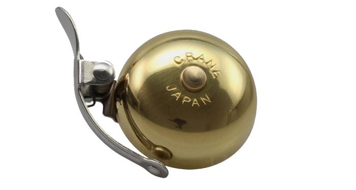 Звонок CRANE MINI SUZU Gold, 45 мм латунь, зажим 2