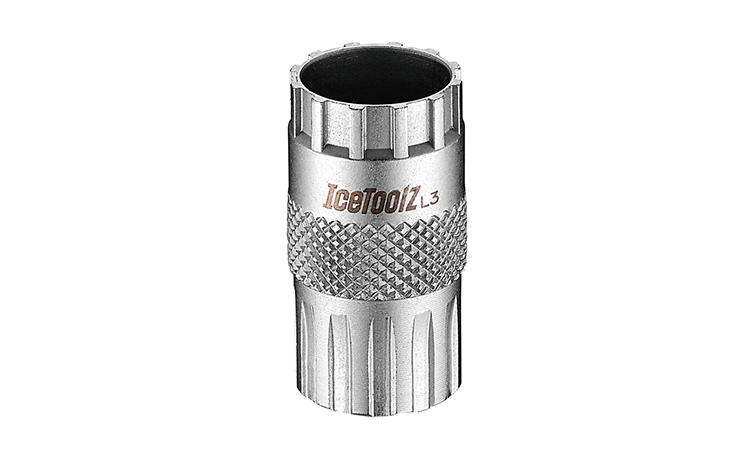 Фотография Ключ ICE TOOLZ 09C5 съём. кассет и трещоток, совместим с Shimano/Sram/SunRace/Chris King/Center Lock, с шестиг. 8 м  Серый