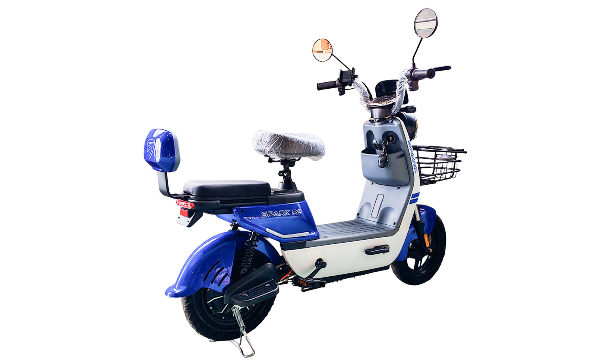 Велосипед с электромотором SPARK R9 10", рама 14", 60V/800W/20Ah, LiFePO4, год 2026, белый с синим 3 Велосипед с электромотором SPARK R9 10", рама 14", 60V/800W/20Ah, LiFePO4, год 2026, белый с синим 3