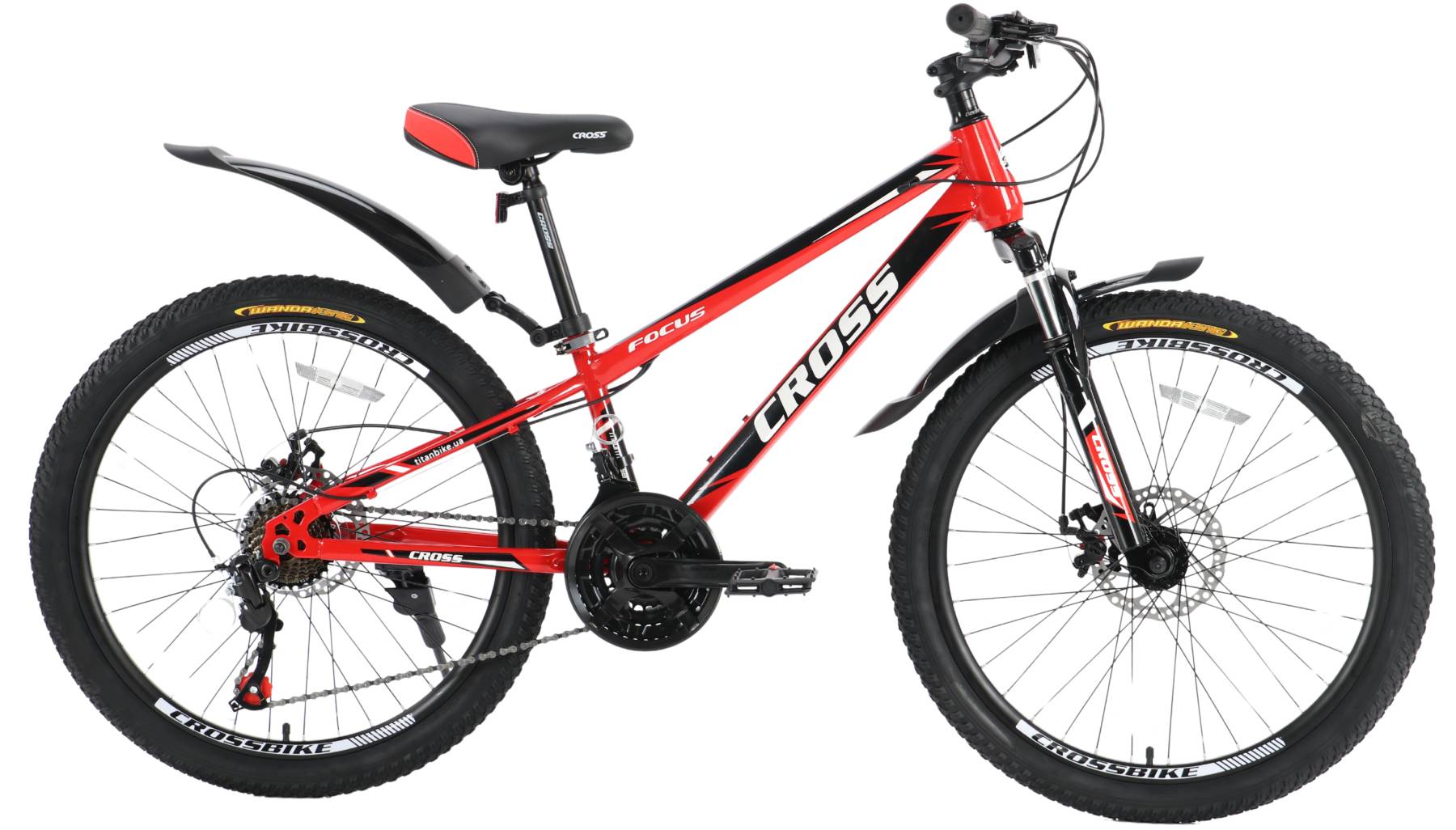 Фотографія Велосипед Cross Focus 26", размер XS рама 13" (2024), Красно-черный