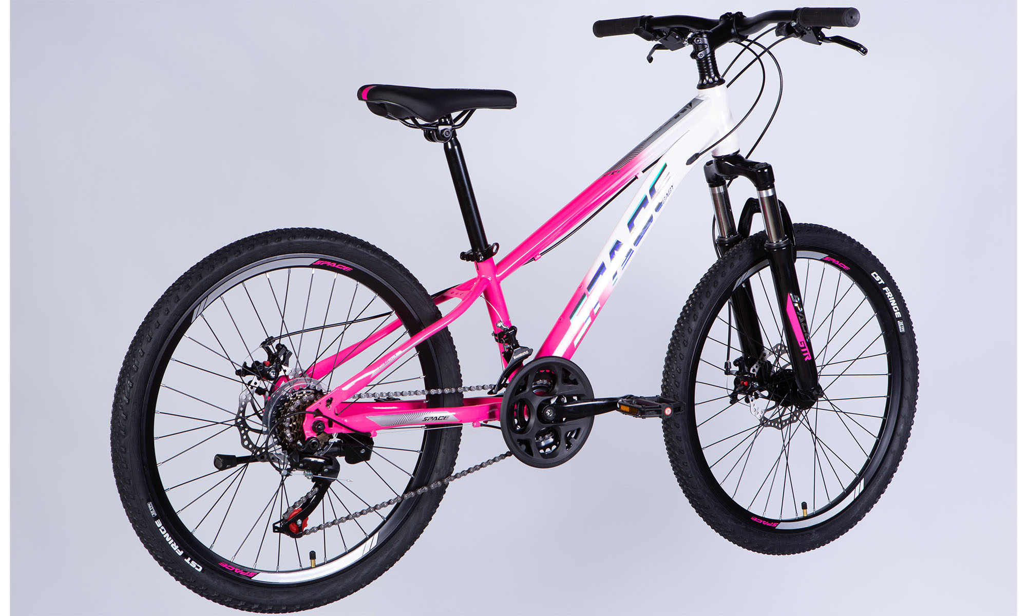 Велосипед SPACE MARS DD FR 24", размер XXS рама-11", год 2026, розово-белый 5 Велосипед SPACE MARS DD FR 24", размер XXS рама-11", год 2026, розово-белый 5