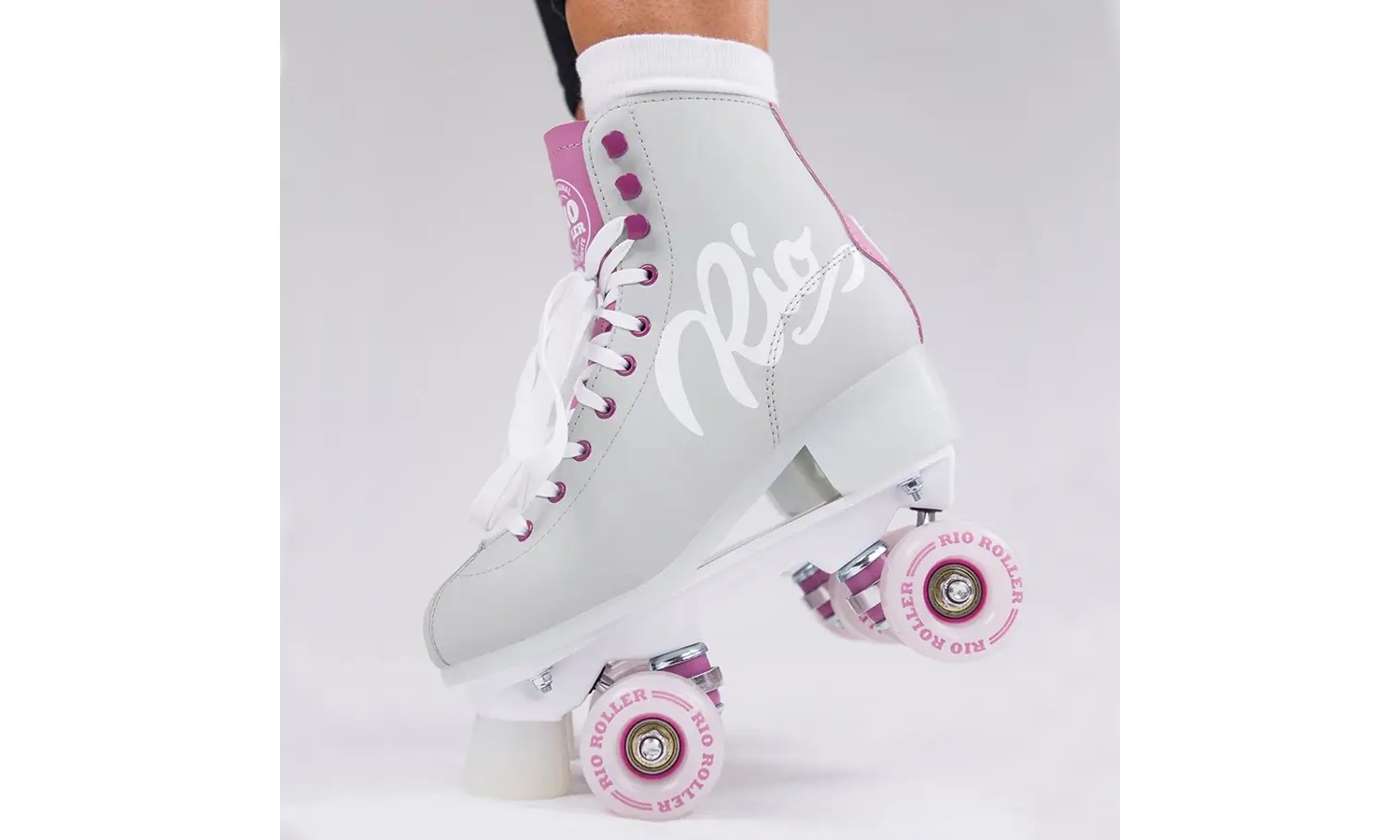 Ролики квады Rio Roller Script размер 38.0 grey-purple  2