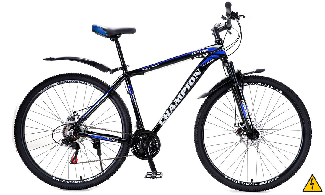 Електровелосипед Champion Lector 29", мотор MXUS FX-07, 36В, 350Вт (2021) 2020 Чорно-синій 2