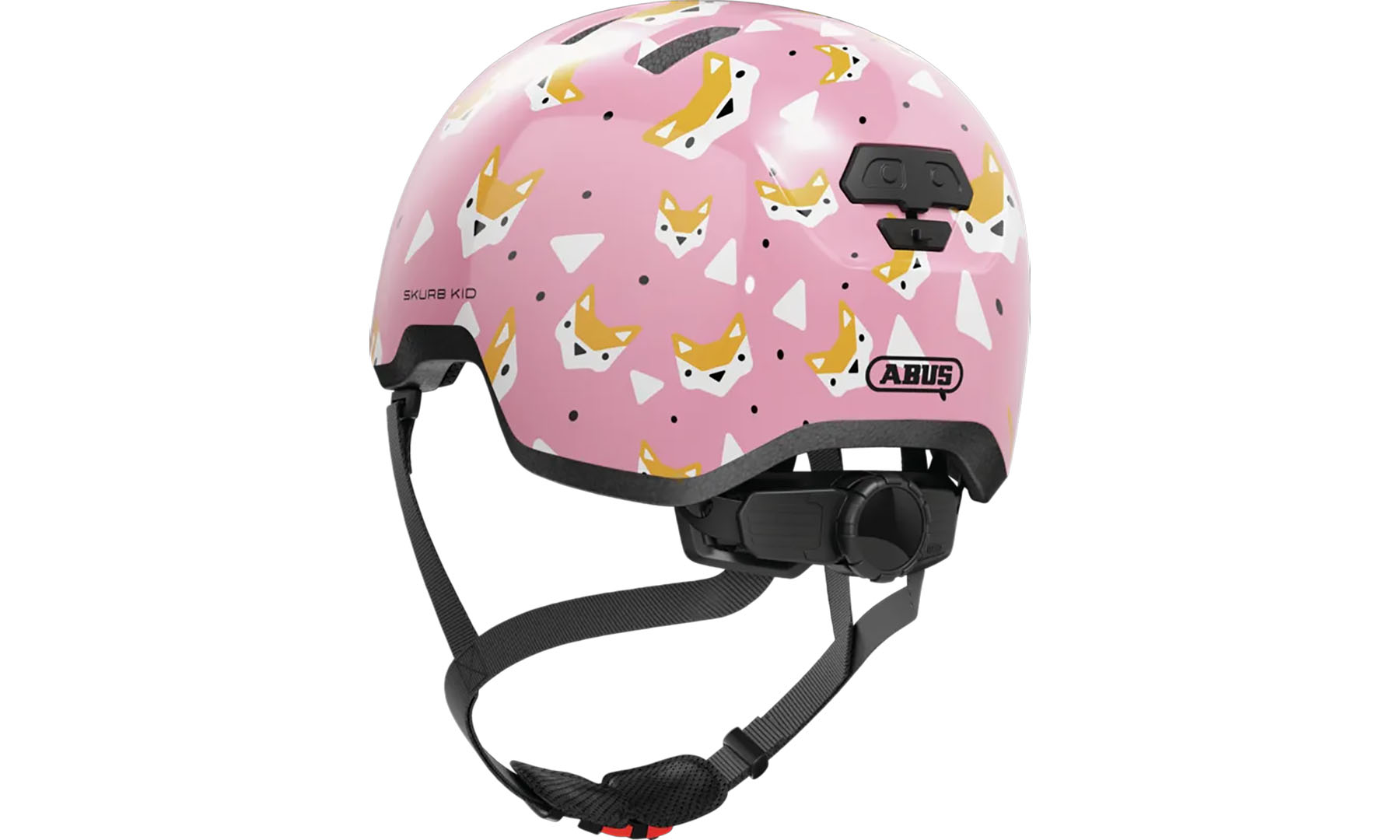 Фотографія Велошолом дитячий ABUS SKURB KID rose foxes, размер S (45-50 см), рожеві лисиці 4