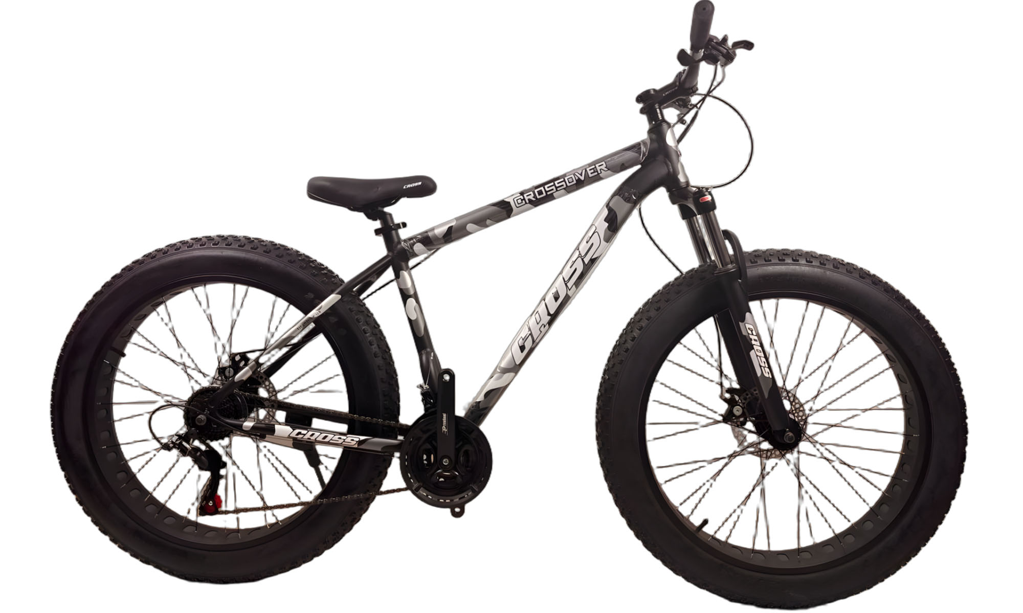 Велосипед Cross Crossover susp 26", размер L, рама 19", год 2025,  Серо-зеленый/Серый 