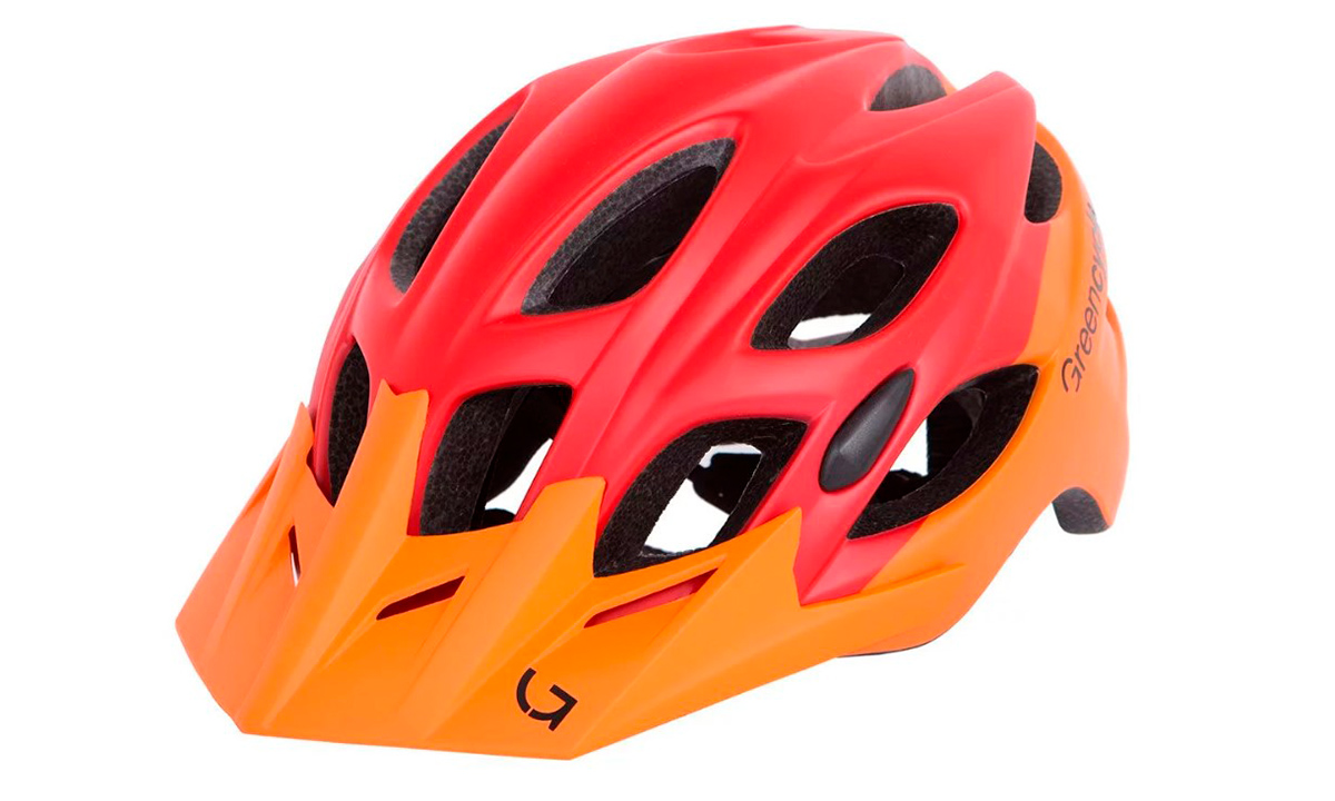 Фотография Шлем Green Cycle Enduro  Красно-оранжевый 