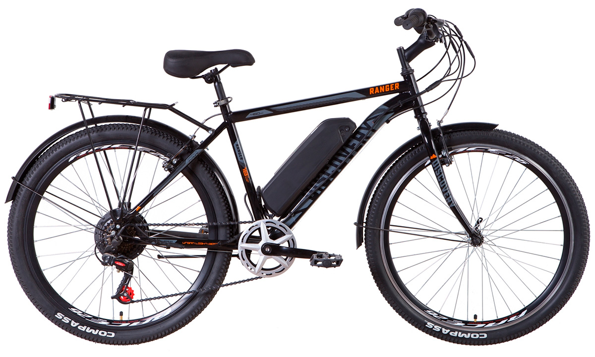 Електровелосипед 26" Discovery RANGER 26" 350W (2021) 2021 Чорно-жовтогарячий 2