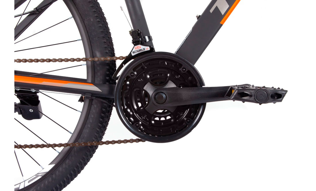Велосипед Trinx M100 Elite 27.5" размер М рама 18 2022 Matt-Black-Grey-Orange 5